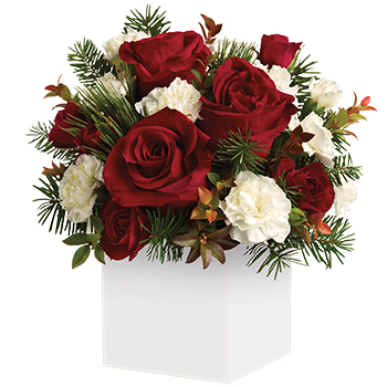 Code: A324. Name: Hugs at Christmas. Description: This Christmas instead of sending a card to old friends. Send this charming box arrangement filled with bright blooms. Impressive without an impressive price tag and they will love it. Price: NZD $109.95