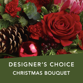 Code: D326. Name: Christmas bouquet. Description: Our designers choice Christmas Bouquet will be a treasured gift A beautiful Christmas inspired bouquet of the freshest flowers. Price: NZD $92.95