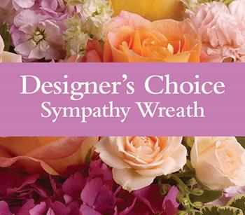 Sympathy Wreaths, A Sympathy Wreath created by the designer for funerals and wakes in and around 
