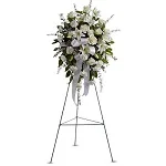 Funeral flower spray for a stand
